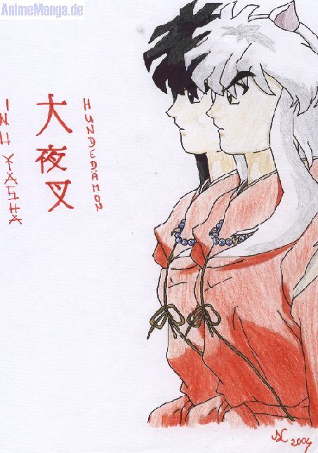 Inu Yasha als Halbdämon und seine menschliche Seite