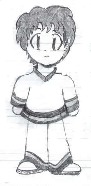 Junge in Schuluniform