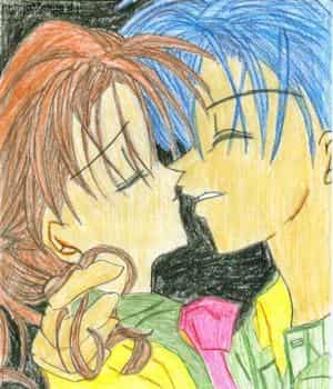 Morron kurtz vor Kuss von Chiaki