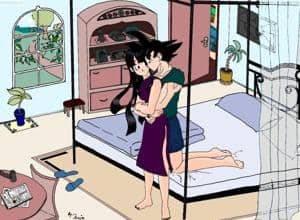 Chichi und Goku im Schlafzimmer (halbfertig)