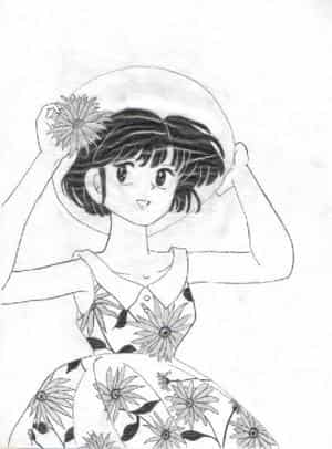 Akane im Sommerkleid