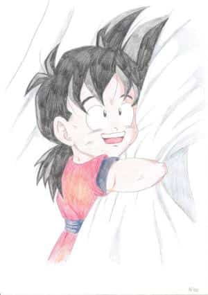 Gohan in Piccolo`s cape