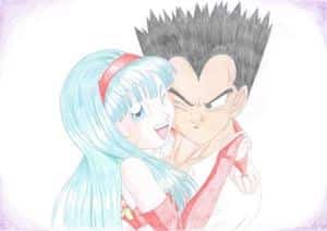 Vegeta and Bra hug
