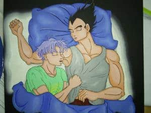 Father and son asleep