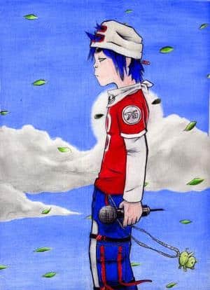2-D is all alone in the sky
