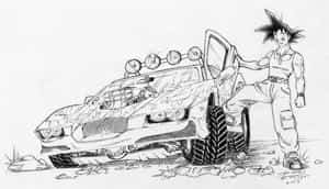 Son- Goku mit`ner coolen Karre