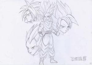 Gohan, Goku, Vegita, Trunks