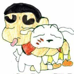 Shin Chan und Lucky