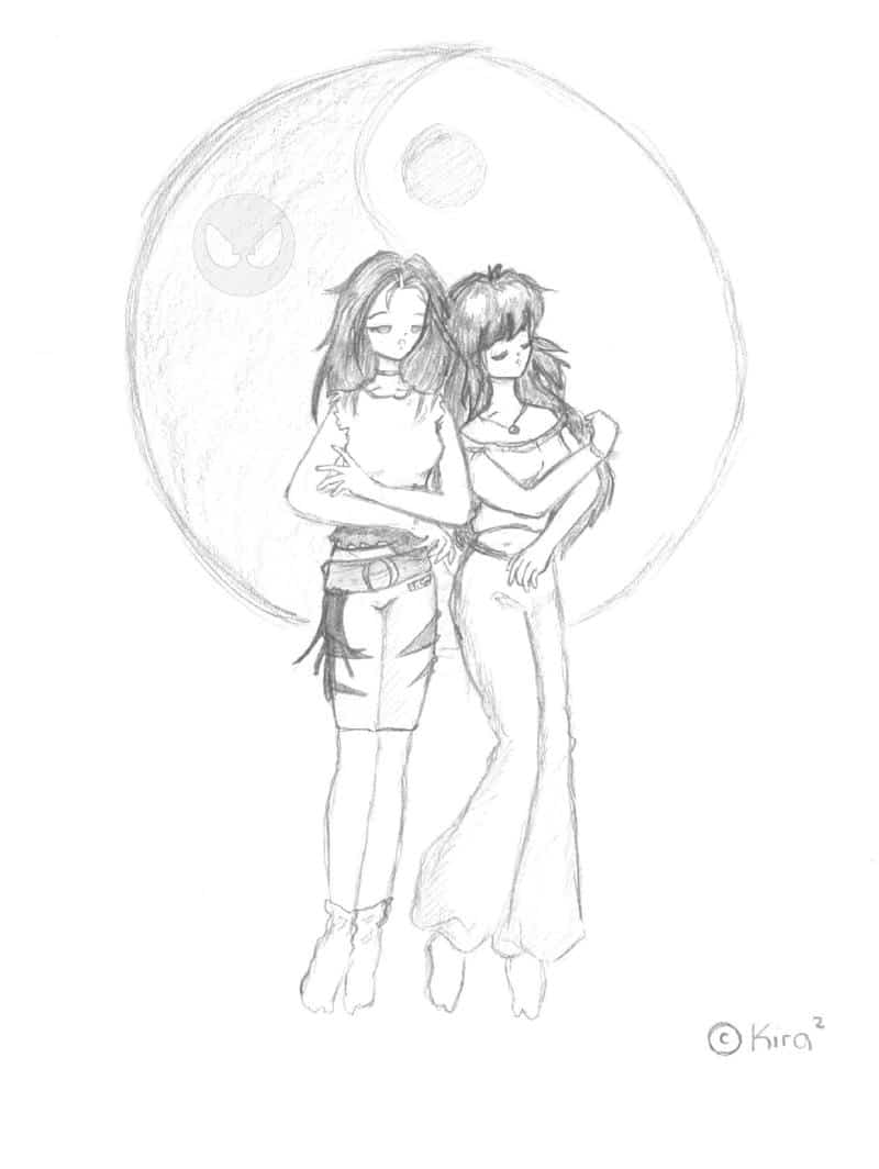 magutzi & kira² starten eine doppel ying-yang attacke (mit magutzi als sensei und kira² als lehrling