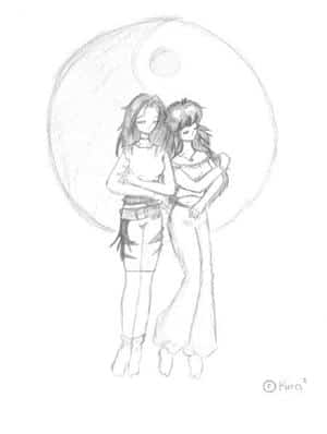 magutzi & kira² starten eine doppel ying-yang attacke (mit magutzi als sensei und kira² als lehrling