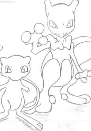 Mew und Mewtu