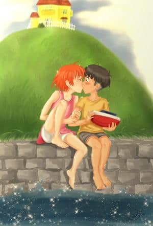 Ponyo & Sosuke ~first kisu~