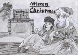 Inu und Kagome feiern Weihnachten ^^