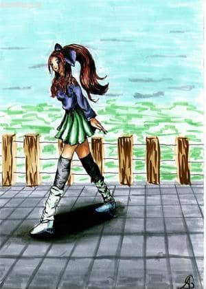 Mädchen in Schuluniform