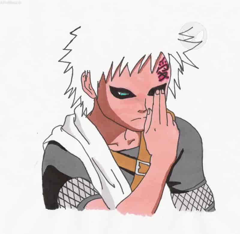 Gaara mit (noch) weißen haaren
