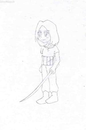 Weibliches Zorro Chibi dingens oO (Skizze)