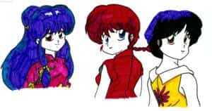 Shampoo,Ranma,Akane