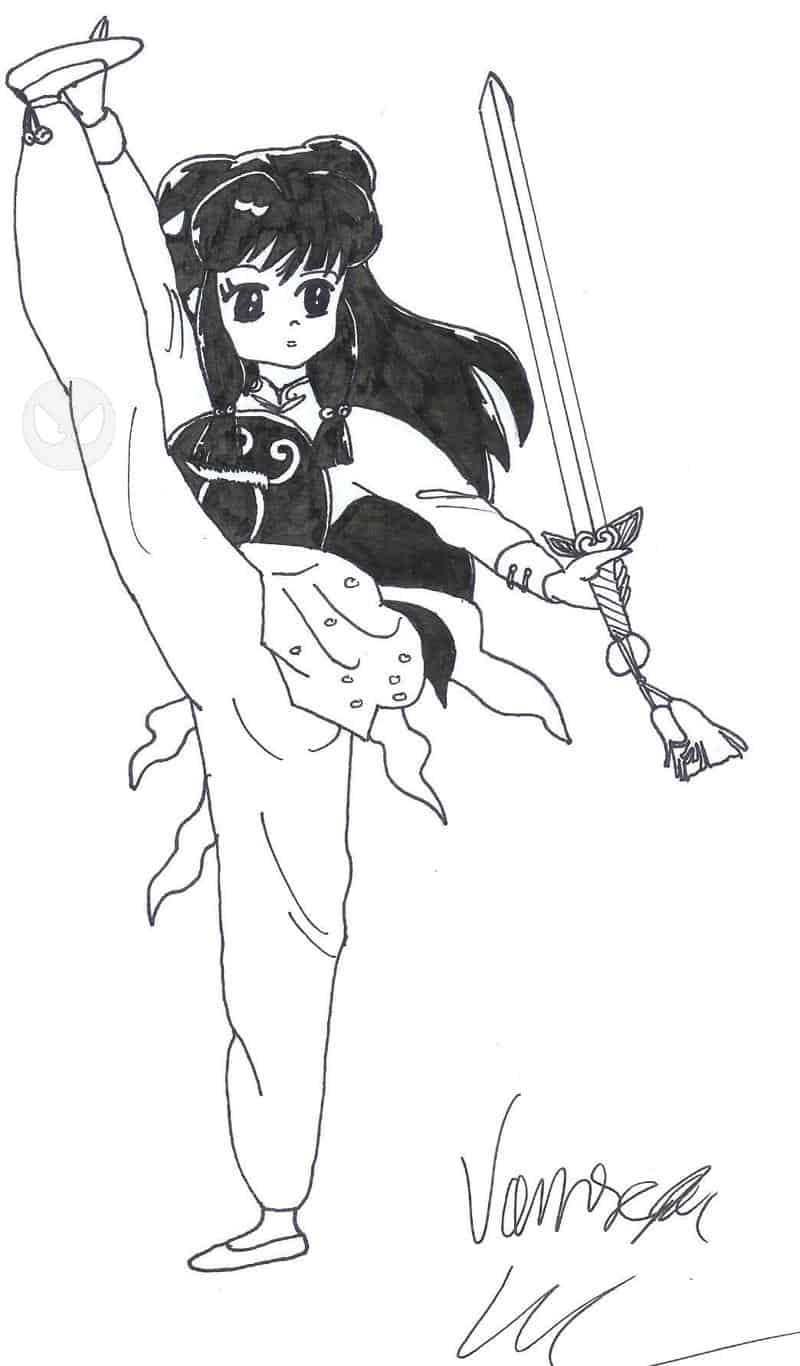 Shampoo-chan mit Schwert