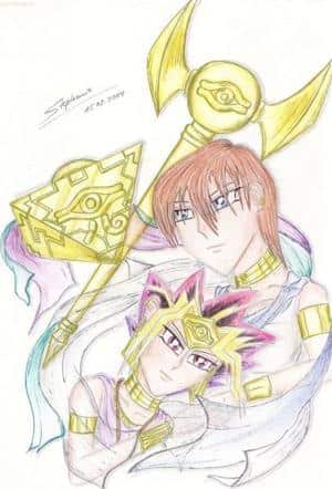 Pharao Yami und Priester Seto