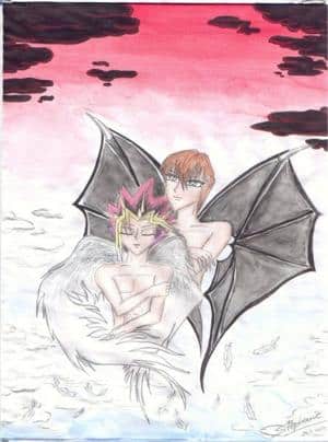 Yami and Seto between heaven and hell