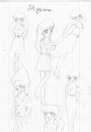 Kagome in verschiedenen Posen