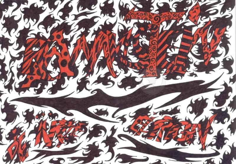 lieblingsbands als schriftzug