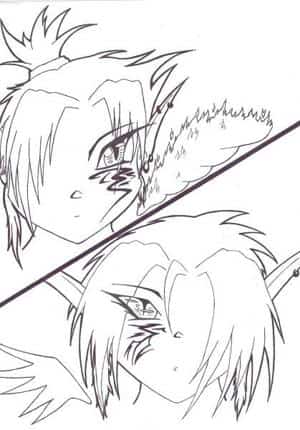 dämonenähnliche wesen (outline)