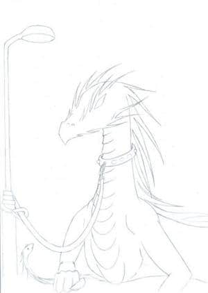 zahmer hausdrache outlines