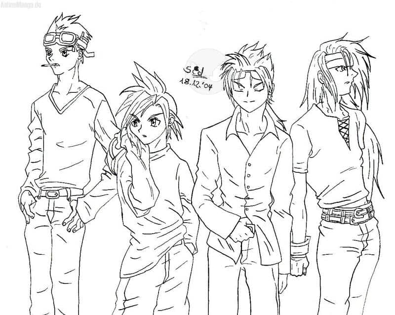 Cid, Cloud, Reno und Vincent