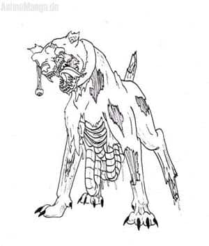 Zombie-Hund Outlines