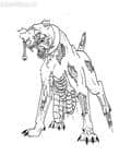 Zombie-Hund Outlines