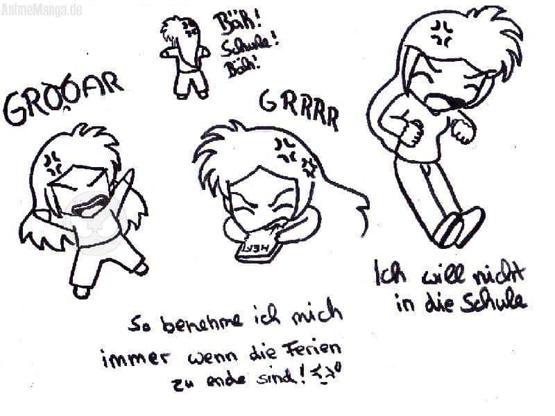 So benehme ich mich immer wenn die Ferien zu ende sind! ~v~"