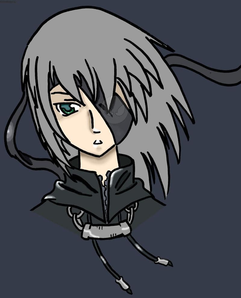 Der nicht ganz fertige gecolorte Riku aus KH2 in meinem Styl! Ò.ób