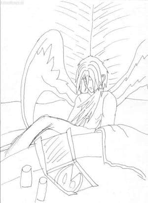 Engel allein im Zimer