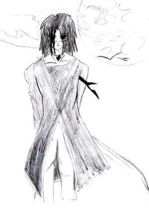 MOnd und so ein typ mit schwert