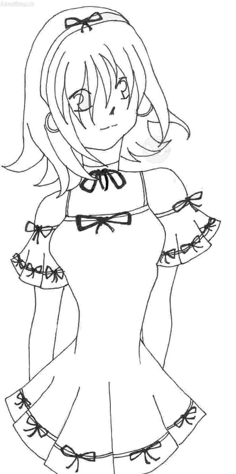 Girlie mit Schleifenkleid