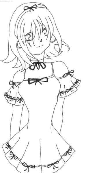 Girlie mit Schleifenkleid