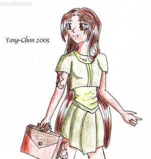 Mädchen in Schuluniform