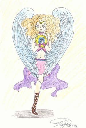 engel mit gläsernen flügeln