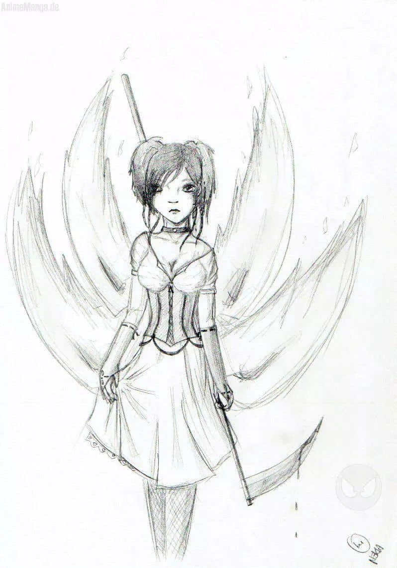 Racheengel skizze