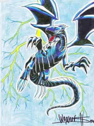 weißer Drache mit Eiskaltem Blick