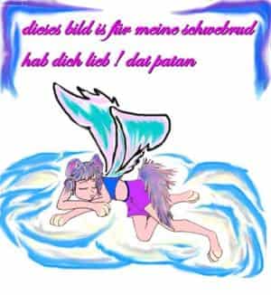 wolfsmensch mit flügeln