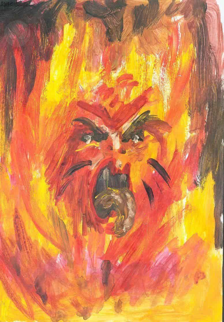 das gesicht des Feuers, oder auch "eine unbedachte krickelei" xD