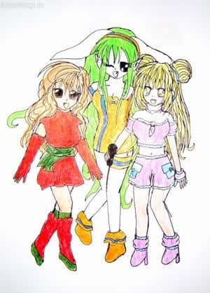 Singstars Kibo-Chan, Naomi und Chomusubi