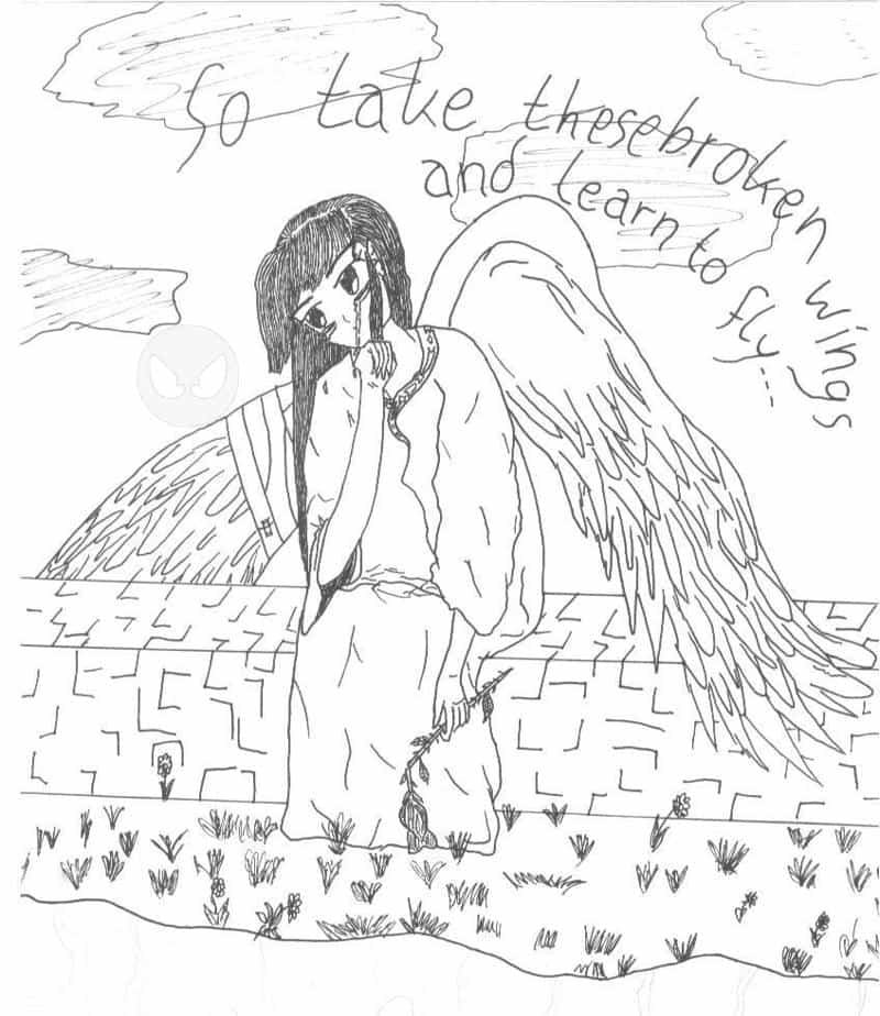 So take these broken wings...