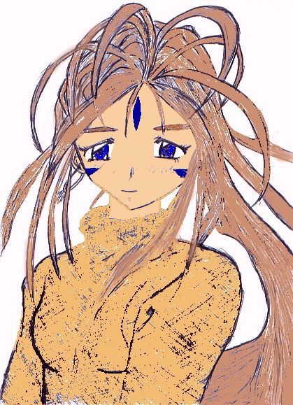 Belldandy-Portrait (coloriert)
