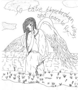 So take these broken wings...