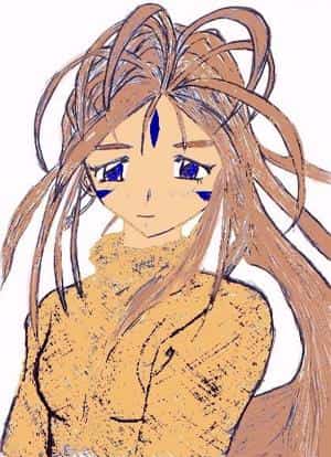 Belldandy-Portrait (coloriert)