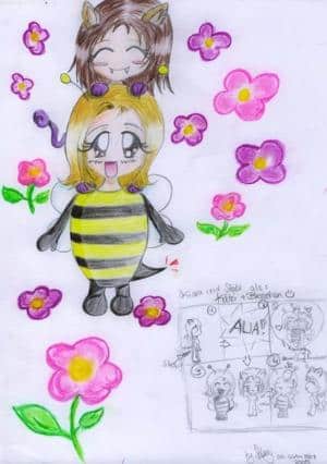 Bienchen und kätzchen^-^für:KIARAAA!!!*knautsch*