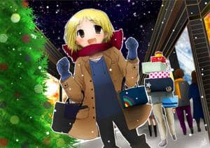 Das Animemanga-Maskottchen auf Shopping-Tour